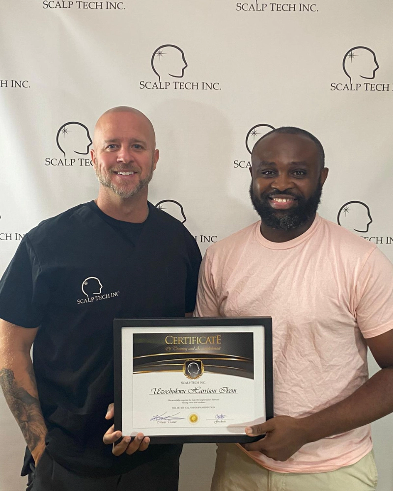 Neil's SMP Scalp Micropigmentation Training Corse Completed | Scalp Tech Inc.