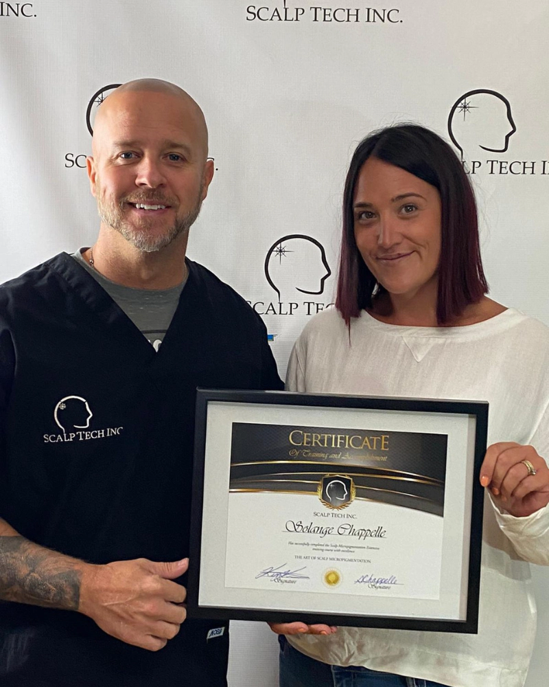 Beth's SMP Scalp Micropigmentation Training Corse Completed | Scalp Tech Inc.