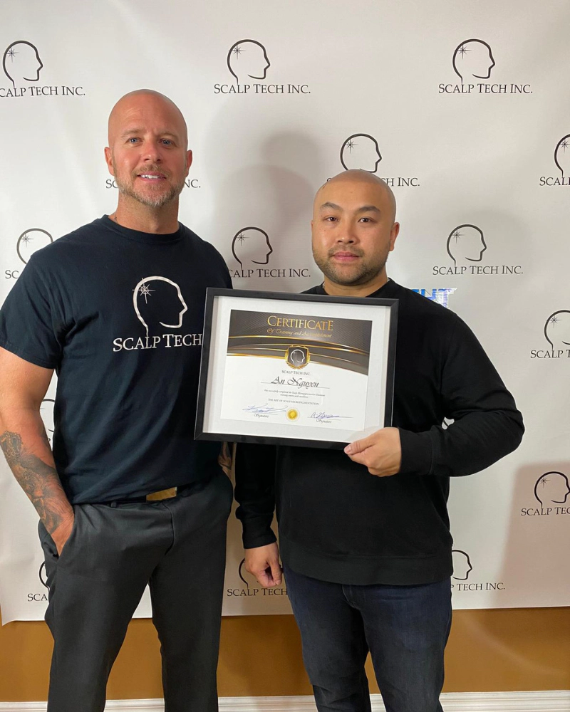 Ian's SMP Scalp Micropigmentation Training Corse Completed | Scalp Tech Inc.