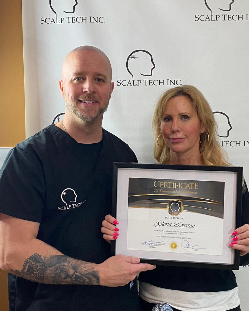 Judy's SMP Scalp Micropigmentation Training Corse Completed | Scalp Tech Inc.